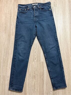 Levi’s Premium Women’s Wedgie Straight Jeans W29 L28 Blue High Rise Button Fly